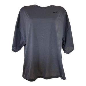 Reebok Women's Athletic Speedwick Short Sleeve Gray Top Sz Small